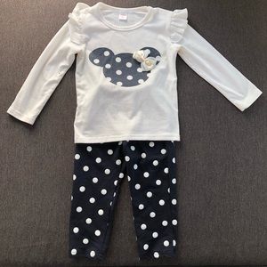 Minnie Mouse Polka Dot Outfit - 2T